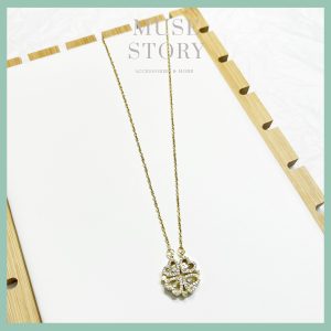 Dây chuyền cỏ 4 lá đính hạt - DC02