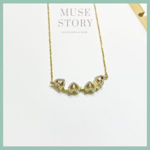 Dây chuyền cỏ 4 lá đính hạt - DC02