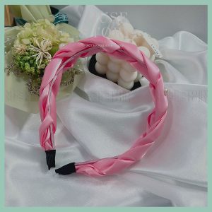 Băng đô vải satin hồng nhẹ nhàng sang trọng