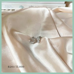 Khuyên tai bạc 925 đính đá hình ngôi sao nhỏ xinh