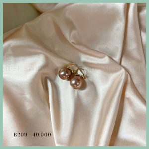 Khuyên tai hạt ngọc sang trọng màu nâu B209