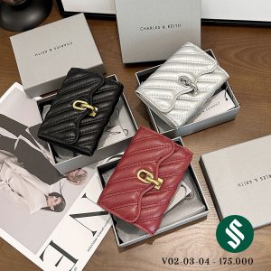 Ví da CNK trần bông vân xéo like auth, hàng 1:1 full box chuẩn chất lượng V02-04