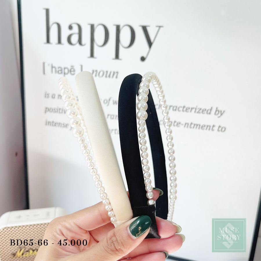 Băng đô đôi vòng trơn và vòng ngọc hot trend, thêm một nét tiểu thư nhẹ nhàng đằm thắm cho bạn BD65-66