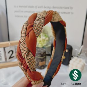 Băng đô vải xoắn dễ thương, vải cam