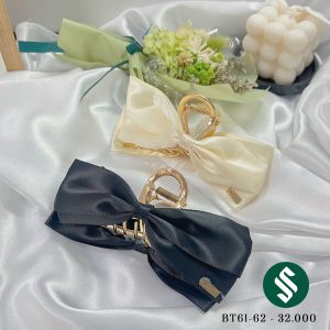 Kẹp búi tóc vải nơ to xinh xắn, càng rộng cho nhưng bạn tóc dày kẹp vô tư Bt61, bt62