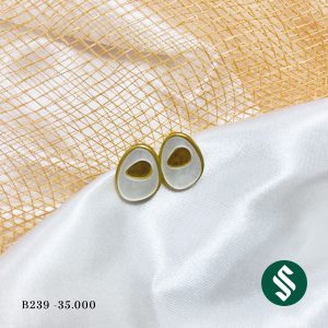 Khuyên tai hình bầu dục tựa trái trứng, thêm nét dễ thương cho bạn khi diện mọi trang phục - B239