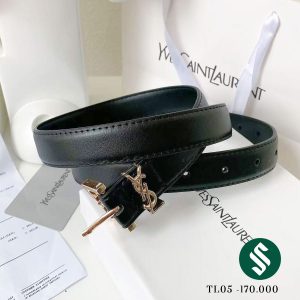 Thắt lưng, dây nịt YSL full box, túi giấy xịn xò. Bản da thật cùng với tag chữ YSL sắc nét từng chi tiết.