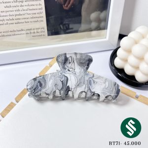 Kẹp gấp búi tóc vân marble màu đen