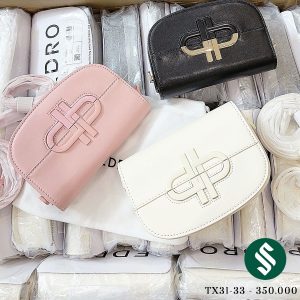 Túi Pedro dáng bầu với 3 màu đen, hồng, trắng