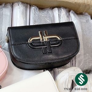 Túi Pedro dáng bầu màu đen