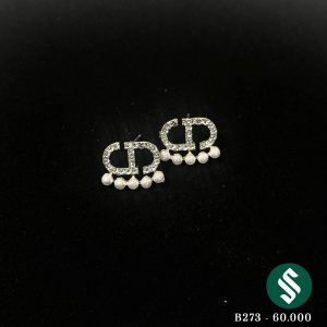 Khuyên đá chữ 5 CD 5 hạt đính ngọc