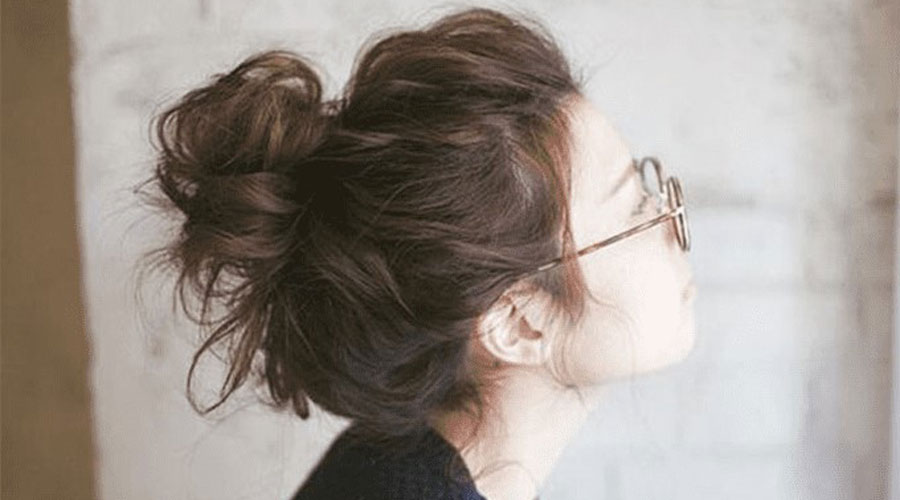 Tóc búi rối đơn giản dễ thương