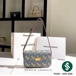 Túi MJ khóa đồng họa tiết xe ngựa