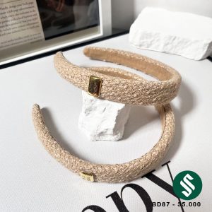 Băng đô nâu thanh lịch tag đồng nâu nhạt bản 2cm