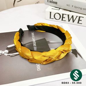 Băng đô tết lụa xinh xắn màu vàng