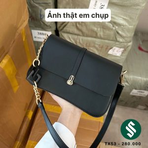 Túi đen dài khoá nhỏ ảnh thât