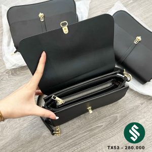 Túi đen dài khoá nhỏ có khóa kéo