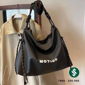 Túi Motion big size da mềm màu đen