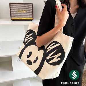 Túi tote vải bố họa tiết Mickey xịn và thời trang