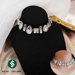 Choker đá to hình học cá tính thời trang