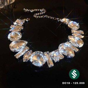 choker đá to hình dáng hình học, hình giọt nước
