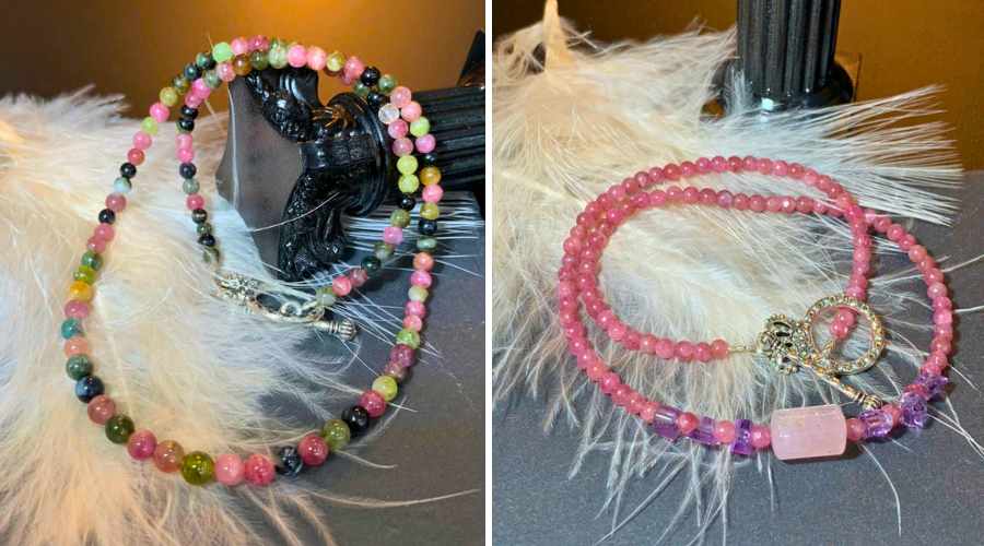 vòng cổ dây chuyền đá làm từ thiên nhiên