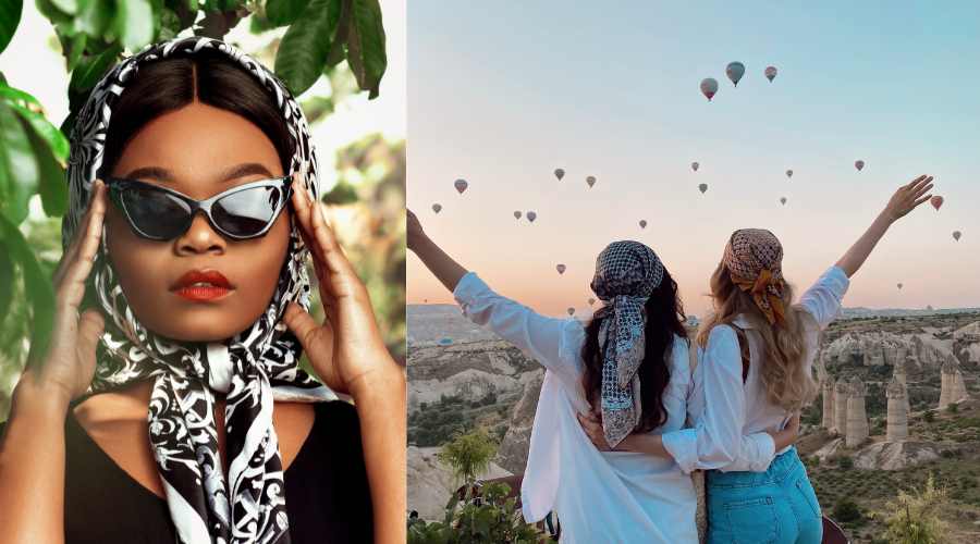 khăn trùm đầu phong cách cổ điển