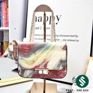 Túi dáng vuông màu loang thời thượng